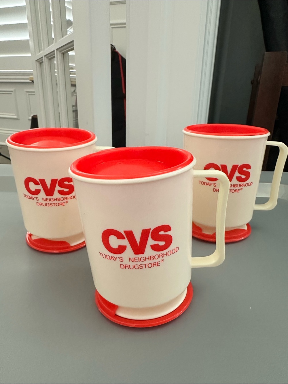 CVS Branded White and Red Promotional Mug